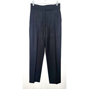 Sara Battaglia Dress Pants Womens 4 Black‎ Straight Leg Wool High Rise Trousers